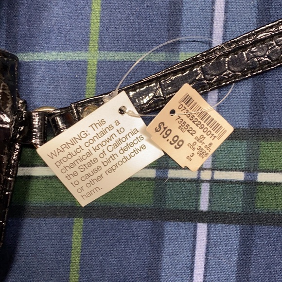 Genuine Faux Leather Black Clutch Purse - Picture 6 of 8